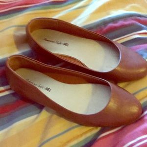 Brown American Eagle ballet flats, size 7 W
